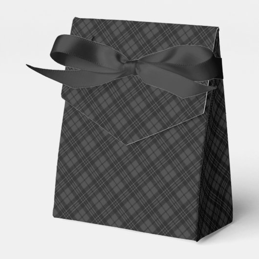 Ballotins Noir blanc tartan plaid hiver Noël motif (Verso)