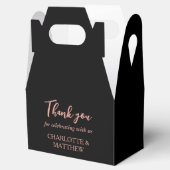 Ballotins Noir & Clair rose Mariage boîte de préférence (Ouvert)