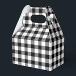 Ballotins Noir Classique Et Blanc Coché En vichy<br><div class="desc">Une ballotin avec un style champêtre noir et blanc classique,  à en vichy motif.</div>