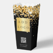 Ballotins Noir confetti QR code logo de l'entreprise (Verso)
