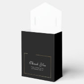 Ballotins Noir Elegant Blanc Or Floral Mariage Script (Ouvert)