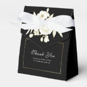 Ballotins Noir Elegant Blanc Or Floral Mariage Script (Verso)