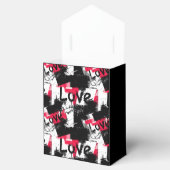 Ballotins Noir et blanc avec taches rouges amour motif (Ouvert)