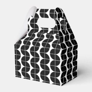 Ballotins Noir et blanc Mid-Century Motif Abstrait moderne