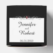 Ballotins Noir et blanc Ruby Accent mariage boîte de préfére (Haut)
