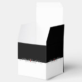 Ballotins Noir et blanc Ruby Accent mariage boîte de préfére (Ouvert)