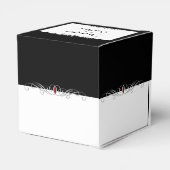 Ballotins Noir et blanc Ruby Accent mariage boîte de préfére (Arrière)