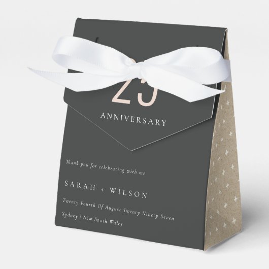 Ballotins Noir Gras Minimal Blush Chaque Année Anniversaire (Verso)