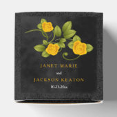 Ballotins Noir & Marigold Rose Jaune Fleur Design Mariage (Haut)