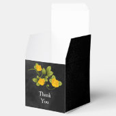 Ballotins Noir & Marigold Rose Jaune Fleur Design Mariage (Ouvert)