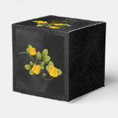 Ballotins Noir & Marigold Rose Jaune Fleur Design Mariage (Arrière)