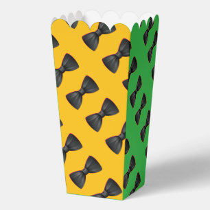 Ballotins Noir Nœud Papillon Répété Jaune Vert
