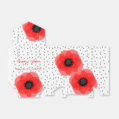 Ballotins Noir rouge et blanc Polka Dot et Poppies Design (Déplié)