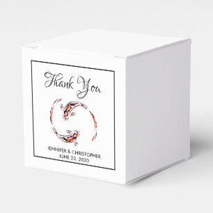 Ballotins Noir & Rouge Japonais Poisson Koi Mariage artistiq