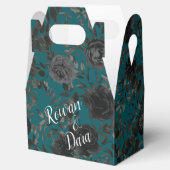 Ballotins Noir Turquoise Rose gothique Elégant Mariage (Ouvert)