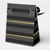 Ballotins Noir Tuxedo Charcoal Gris Wide Stripe Or Forme (Arrière)