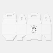 Ballotins Nom de couple Monogramme de cerf Mariage rustique  (Déplié)