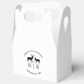 Ballotins Nom de couple Monogramme de cerf Mariage rustique  (Ouvrir)