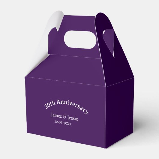 Ballotins nom de date d'anniversaire de mariage 30 ans simpl (Verso)