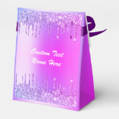 Ballotins Nom de la Parties scintillant rose pourpre Boîtes  (Arrière)