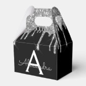 Ballotins Nom de luxe en paillettes noir argenté Glam Monogr (Verso)