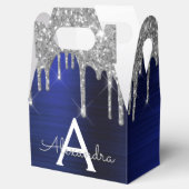 Ballotins Nom de monogramme scintillant avec paillettes bleu (Ouvert)