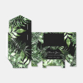 Ballotins Nom de remerciement Date White Tropic Monstera Fav (Déplié)