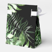 Ballotins Nom de remerciement Date White Tropic Monstera Fav (Arrière)