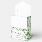 Ballotins Nom de remerciement Date White Tropic Monstera Fav (Ouvert)