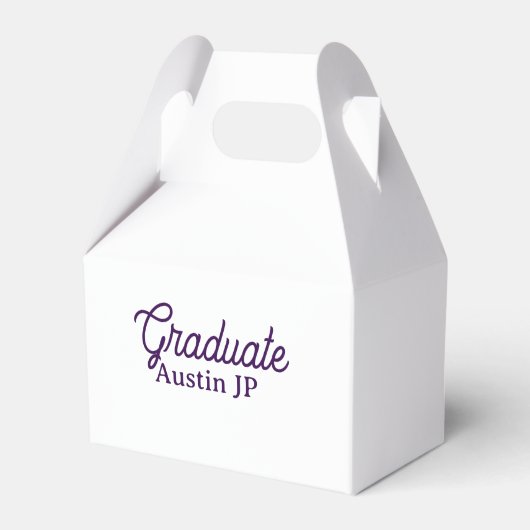 Ballotins nom de remise des diplômes violet simple minimal s (Verso)