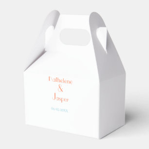 BALLOTINS NOM DU COUPLE PEACH GREEN DATE MARIAGE ROMANTIQUE