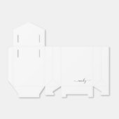 Ballotins Nom du monogramme blanc noir moderne (Déplié)