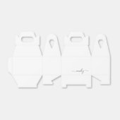 Ballotins Nom du monogramme blanc noir moderne (Déplié)