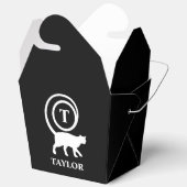 Ballotins Nom du monogramme Kitty initial Chat Lover noir bl (Ouvrir)