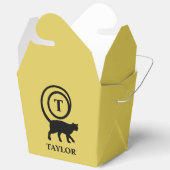 Ballotins Nom du monogramme Kitty initial Chat Lover Or Noir (Ouvrir)