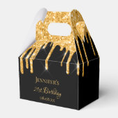 Ballotins Nom en monogramme avec paillettes noires et dorées (Verso)