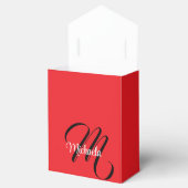 Ballotins Nom initial minimaliste moderne monogramme rouge (Ouvert)