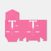 Ballotins Nom personnalisé Ballotin avec costume rose avec c (Déplié)