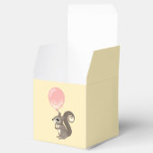 Ballotins Nom personnalisé Écureuil avec ballon rose (Ouvert)