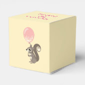 Ballotins Nom personnalisé Écureuil avec ballon rose (Arrière)