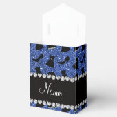 Ballotins Nom personnalisé parties scintillant bleue talons  (Ouvert)