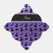 Ballotins Nom personnalisé parties scintillant violet hauts (Déplié)