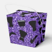 Ballotins Nom personnalisé parties scintillant violet hauts (Arrière)