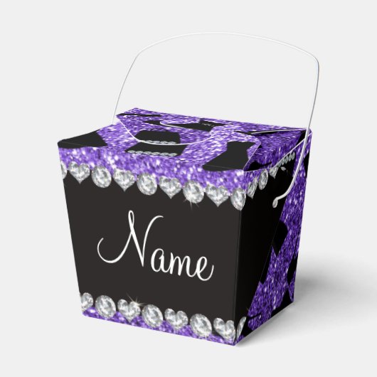 Ballotins Nom personnalisé parties scintillant violet hauts  (Verso)