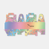 Ballotins Nom personnalisé rainbow dominos (Déplié)