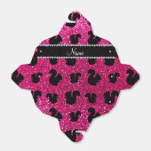 Ballotins Nom personnel neon parties scintillant rose chaud (Déplié)