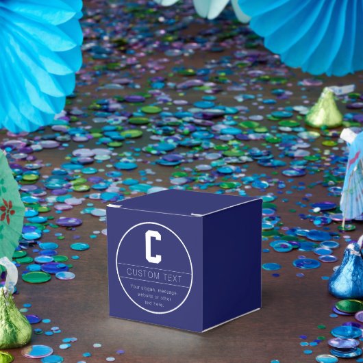 Ballotins Nom unique et modèle de monogramme | Bleu marine (Fête)