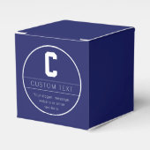 Ballotins Nom unique et modèle de monogramme | Bleu marine (Verso)