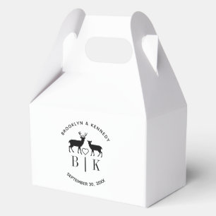 Ballotins Noms de Couple Cerf Monogramme Mariage Rustique Ca