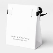 Ballotins Noms de Merci simple Date Mariage noir blanc (Arrière)